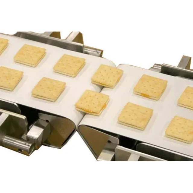 Factory Supply Customized PVC Belt Automatic Continuous Dumpling Wrapper Flour Wrapper Flour Products Mesh Belt Conveyor 2