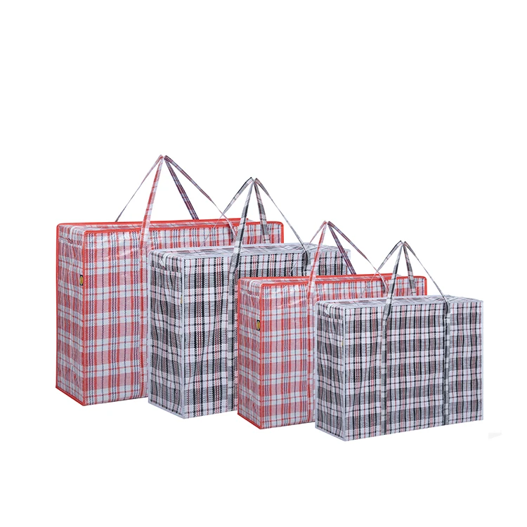 Fashion Chinese Wholesale Moving Bag Retro Blue Checkerboard Plastic