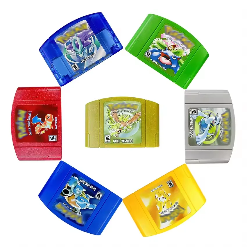 Pokemoned Game Boys Color NTSC and USA Version Emu Edition Video Games Accessory for Play on N64 Console