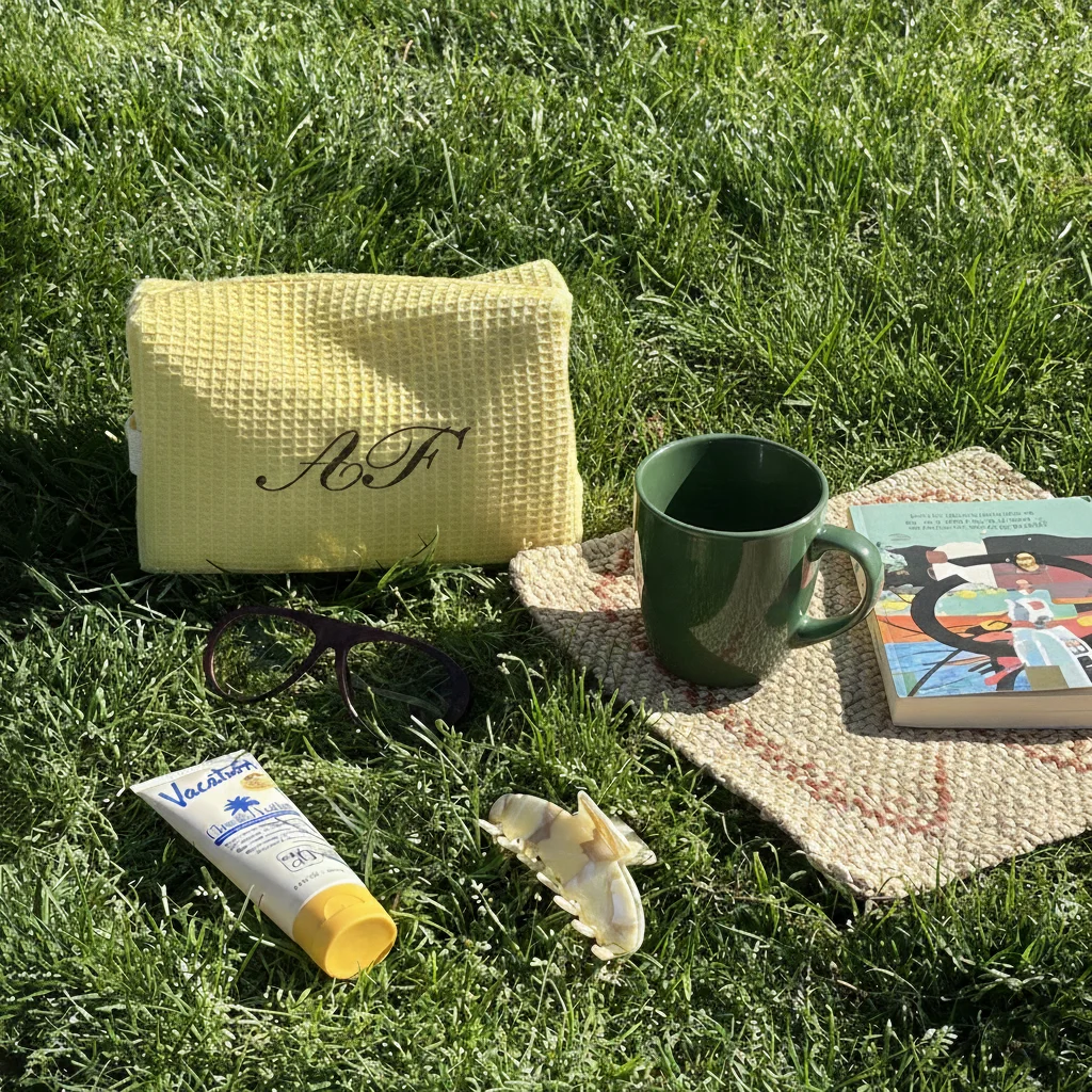 New Designer Waffle Makeup Bag Women's Portable Large Capacity Travel Cosmetics Storage Toiletry Bag for Cosmetics Private Label