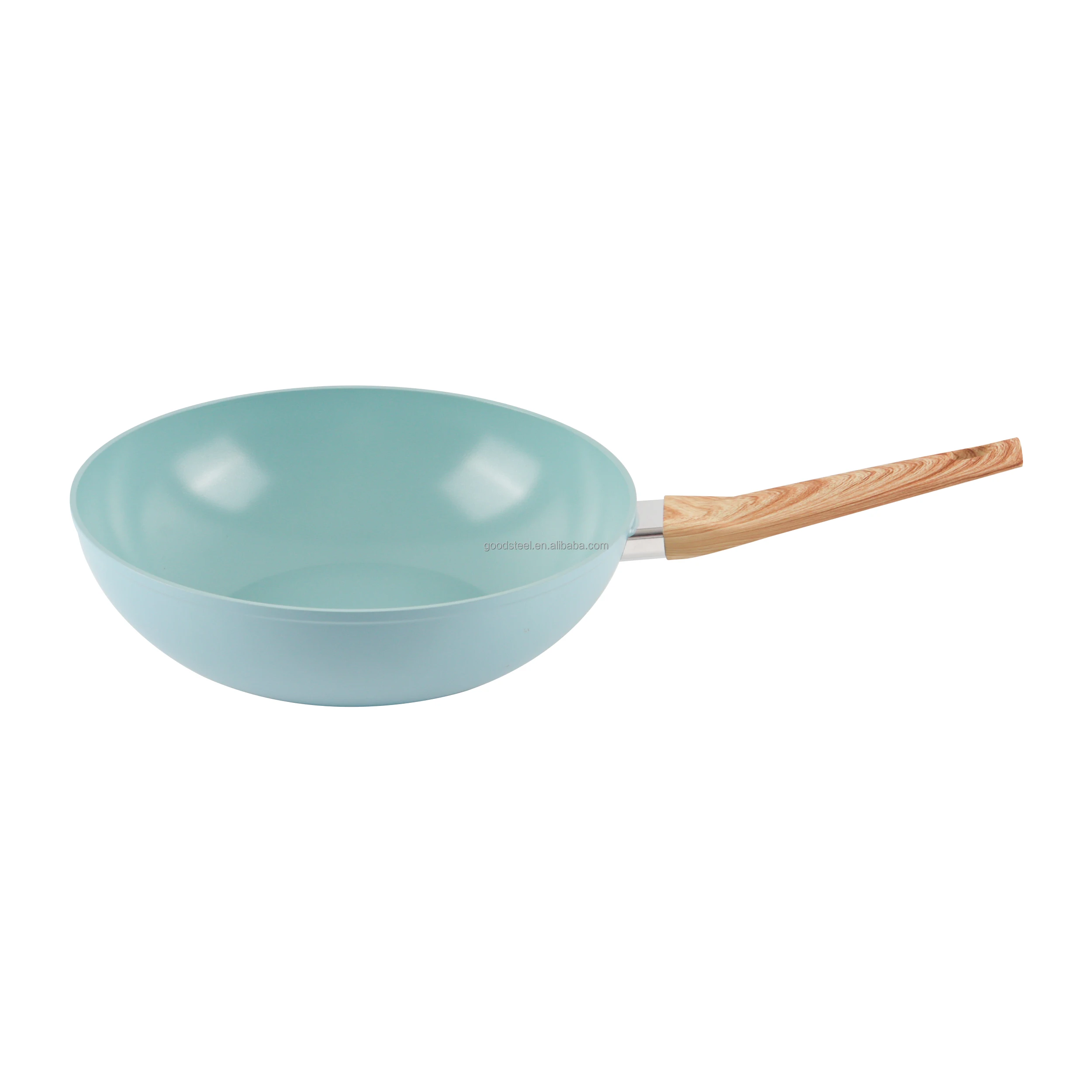 Ceramic Non-Stick Kitchen Cookware Set High Quality 11-Piece Forged Aluminum Induction Bottom Wooden Silicon Handles