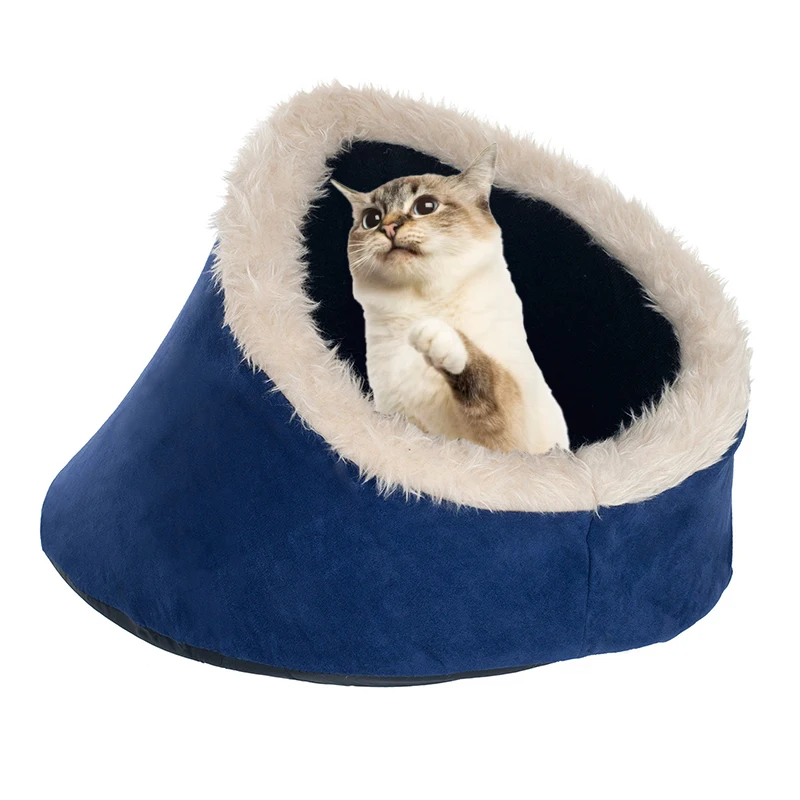 Wholesale pet supplies camas para perros waterproof washable calming luxury cat cave dog pet beds & accessories