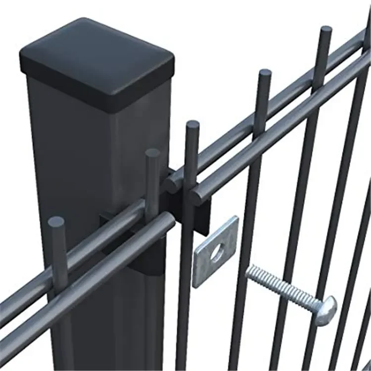 Double Rod Mat Grid Fence High Quality Powder Coated Metal Galvanized Twin Bar Wire Welded Mesh Double Wire Fence