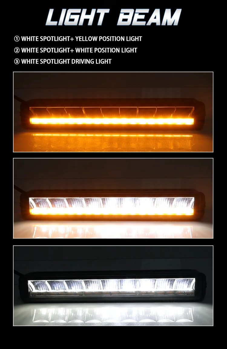 2 Pack 4 Inch White Halo DRL LED Work Lights – Spot/Flood For Offroad, UTV, ATV