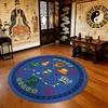 Seven-Star Round Cushion - Blue