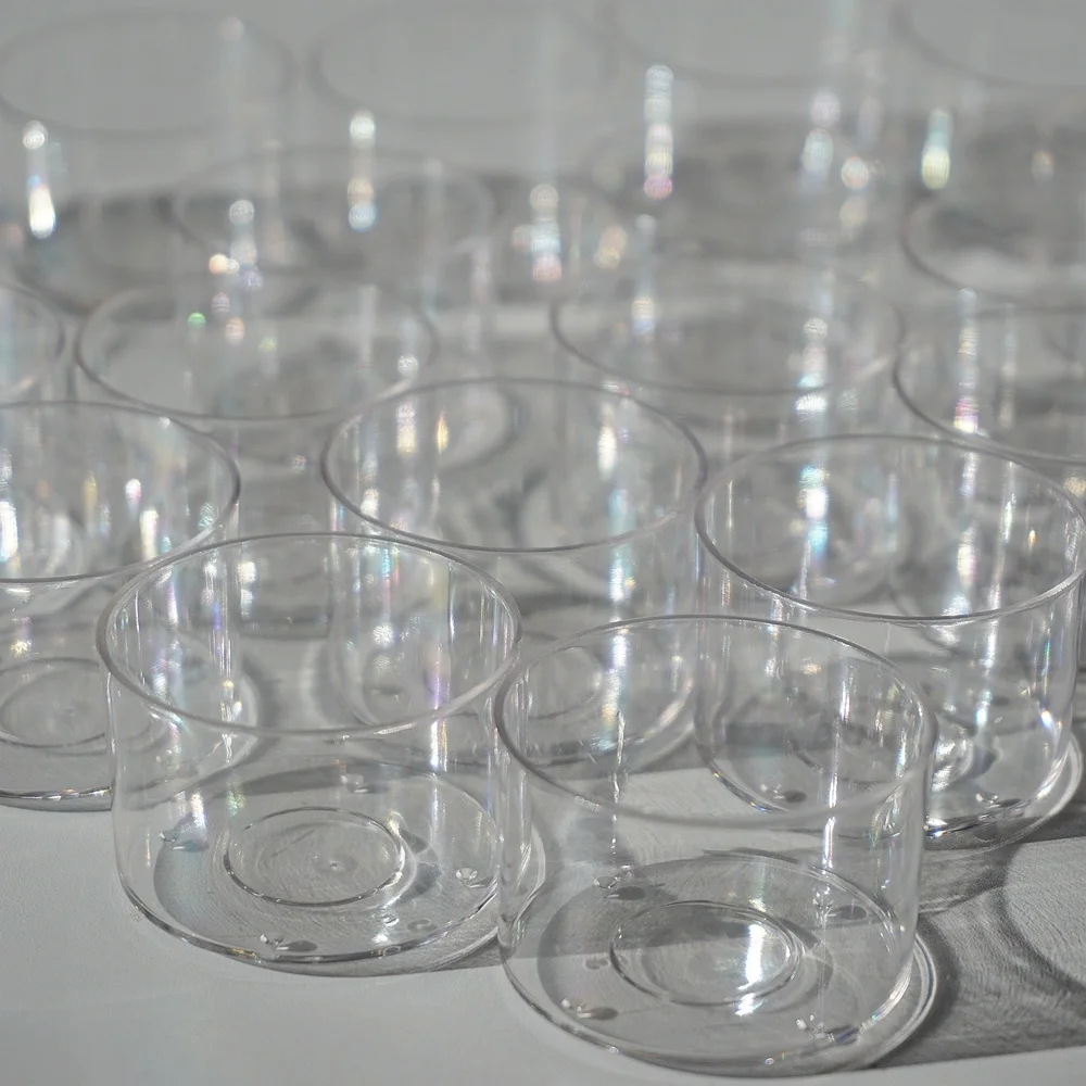 Clear Polycarbonate Candle Container Candle Holders for DIY Candle Making 20PCS with Wicks