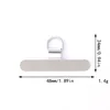 straight D-shaped buckle-silver