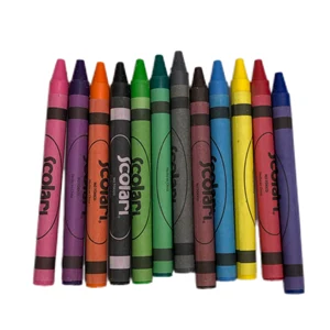 Mini 12-Color Wax Crayon Set Custom Logo Pack by Arte Supplies 9.0 cm Round Art Painting Set for Kids' Gifts