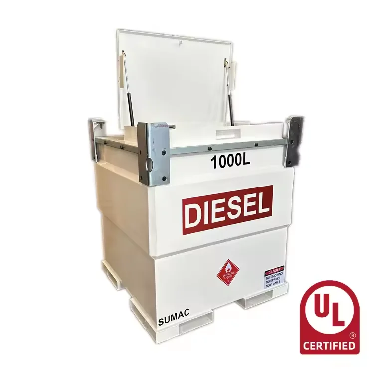 Portable diesel 250 gal 500 gallon 1000 gallon fuel transfer tank gasoline cube tank UL142 certificate