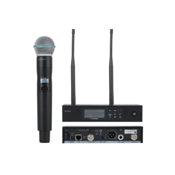 Wireless Microphone QLXD4/BETA58A/SM 58 Professional Rechargeable UHF True Diversity Condense Wireless Lapel Microphone System
