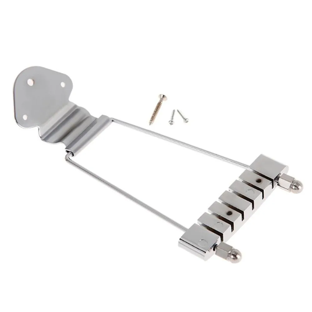 Archtop Guitar 6 String Guitar Trapeze Tailpiece Bridge Replacement Parts For Jazz Cigar Box Guitar Bridge