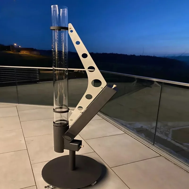 Pellet Torch Fire Tube Rocket Stove with Glass Tube