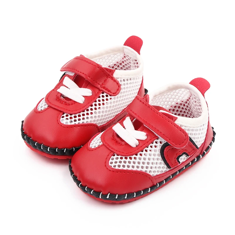 Spring and Autumn Infants Shoes Baby Non-slip Soft Sole Breathable Mesh Surface Walking Shoes manufacture