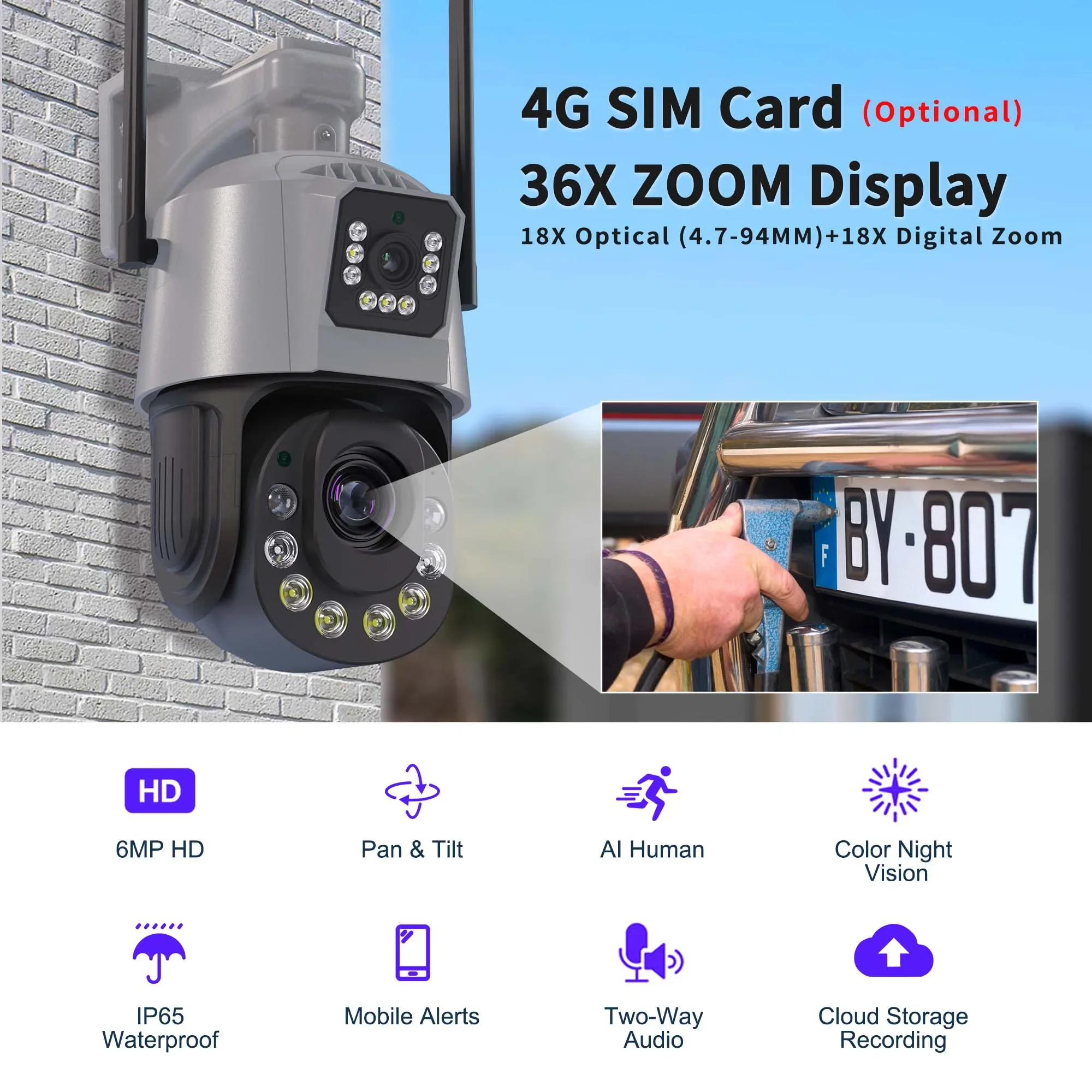 XM Icsee 6mp 36x 18x Optical Zoom Wireless Dual Lens Cctv Camera 36x 18x Optical Zoom 6mp Wifi Dual Lens Ptz Network Camera