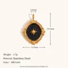 Retro eight-pointed star pendant-gold