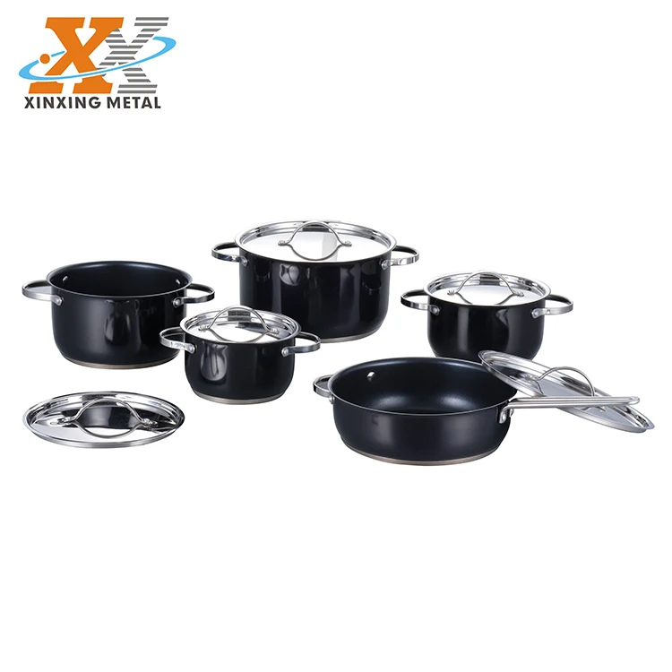 Popular Product Vintage Kitchenware 10Pcs Cookware Set Cooking Ware Set Cookware manufacture