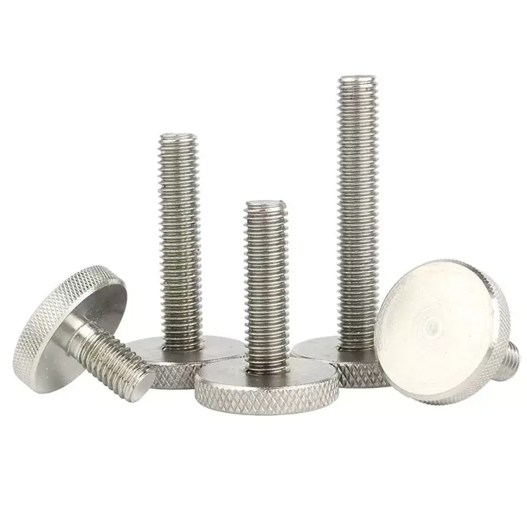 M4x10mm Gerändelte Daumenschrauben 10 Stück - Kohlenstoffstahl Verzinkt Flachkopf Gerändelte Schrauben