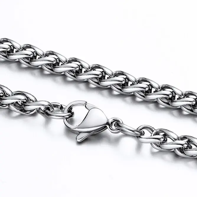 316l Stainless Steel Braided Wheat Link 