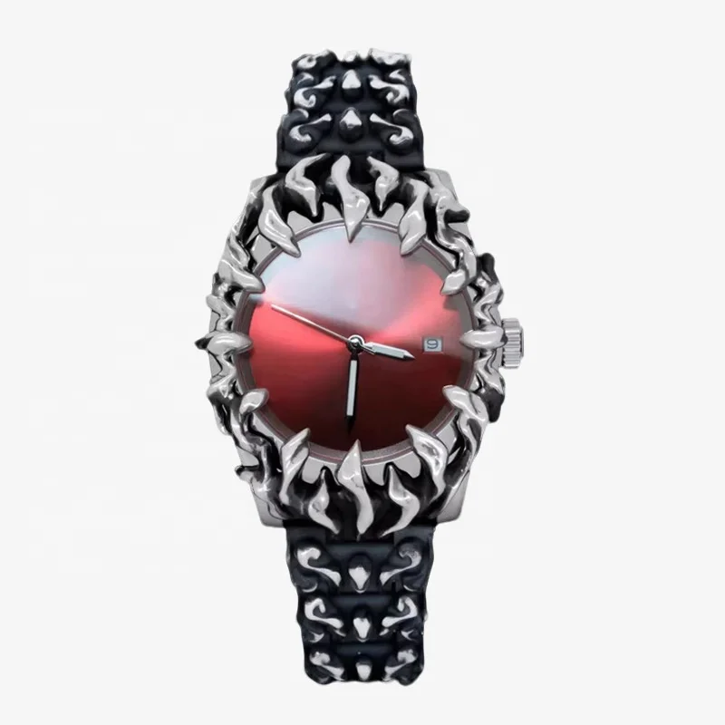 時計 Time steel alabaster watch y2k DHgate.com:Retro-Inspired Timepiece: Unique Claw Design, Y2K