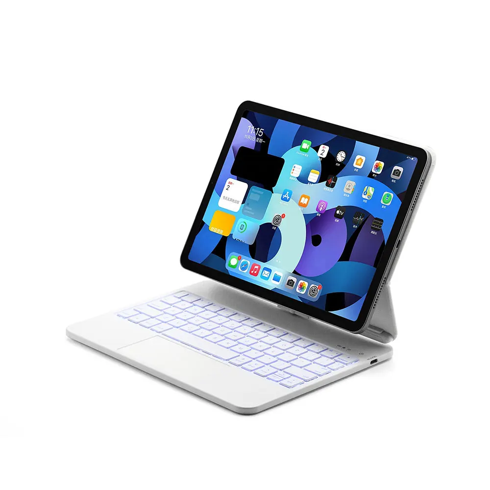 Casse de clavier magnétique pour iPad Air Ipad Pro 10,9/11 pouces rétroéclairé Casse de tablette sans fil prend en charge la personnalisation Laudtec