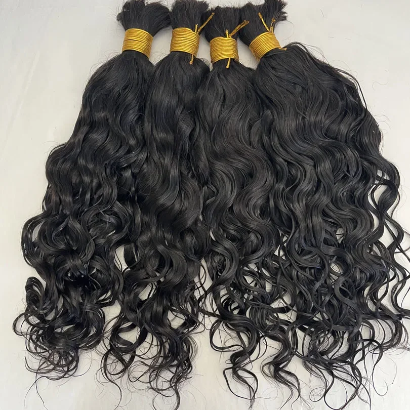 Brasilianisches Echthaar, locker gewellt, in großen Mengen, nass und gewellt, zum Flechten, keine Schusszöpfe, Extensions_voghion.com