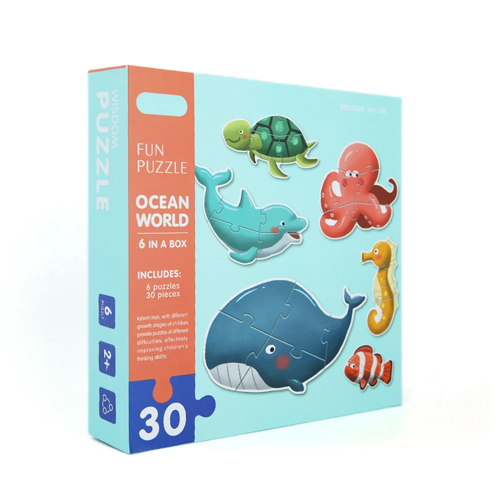 Educational Blue Whale Fish Ocean World Jigsaw Puzzle