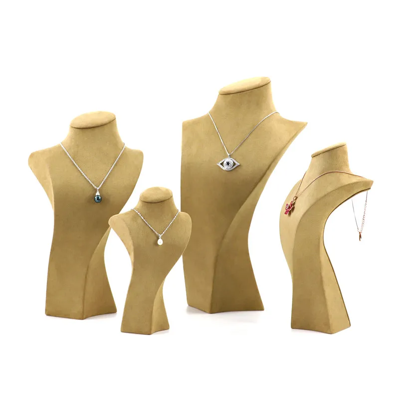 Custom Necklace Bust Jewelry Display Stand Set For Luxury Jewellery