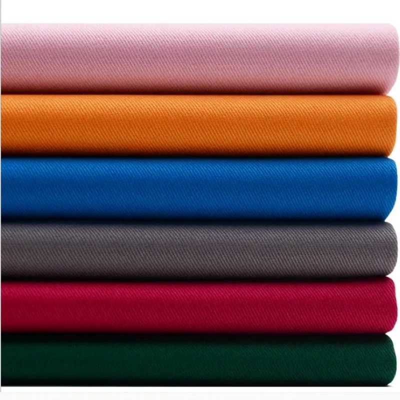200 Gsm Twill Fabric Blended Polyester Poly Cotton Spandex for Workwear Shirts and Bags Plain Style Fashion Uniform Material