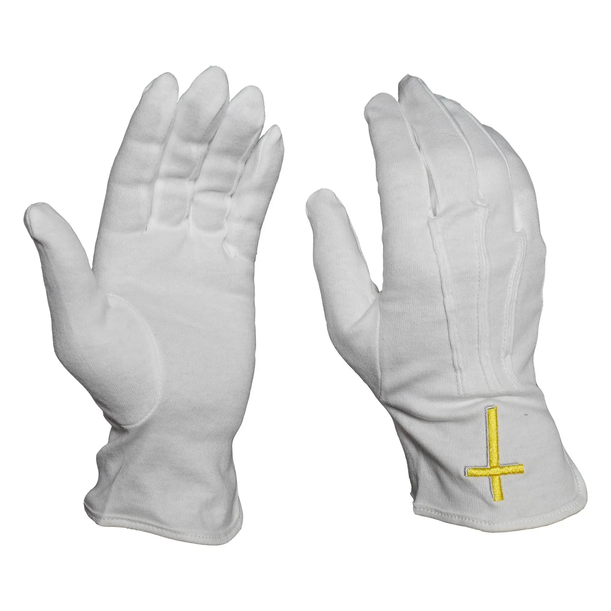 Индивидуальная вышивка логотипа Multi-шаблон freemason 100 белая хлопковая Униформа Платье для церкви масонская регалия ручные перчатки для нас