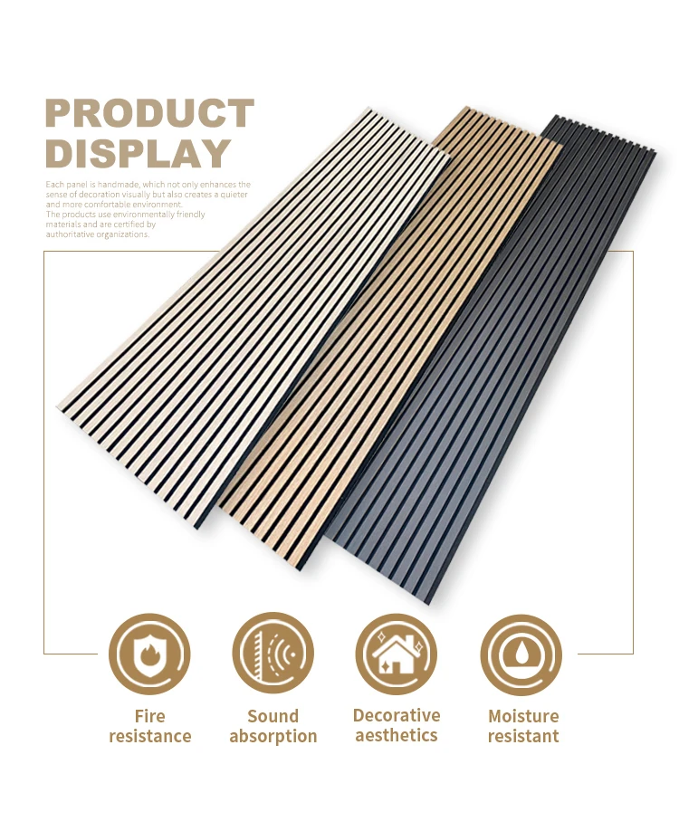 Goodsound Wall Cladding Fiber Mdf Akupanel Ceiling Mdf Slat Wall Panels