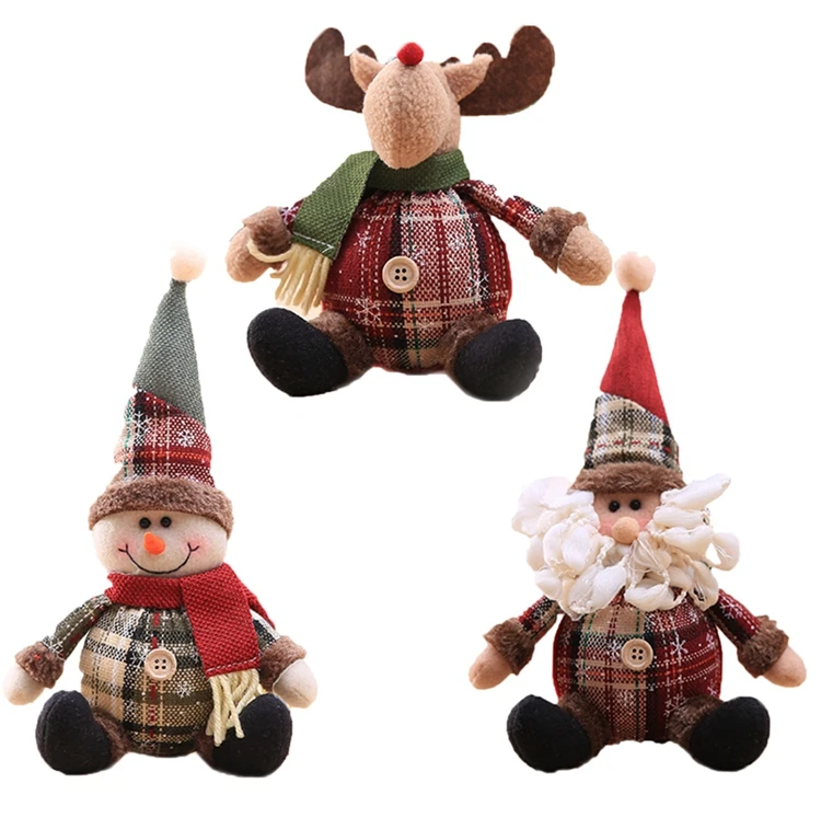 Santa Claus Christmas Doll Merry Christmas Decorations for Home Elk Christmas Ornaments Xmas Tree Decor 2022 Navidad Natal Gifts