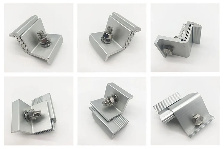 Solar Racking System Adjustable End Clamp Kit Solar Energy System ...