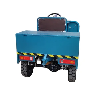 China Pallet Truck Battery Operated 4 Wheels Electric Cart Heavy Duty Cargo Platform Trolley 4T Tractor