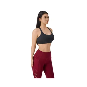 Low Price Compression Sportswear Seamless Sexy Fitness Yoga Wear Halter Bra Top and Yoga Pant Set   Women  Gym