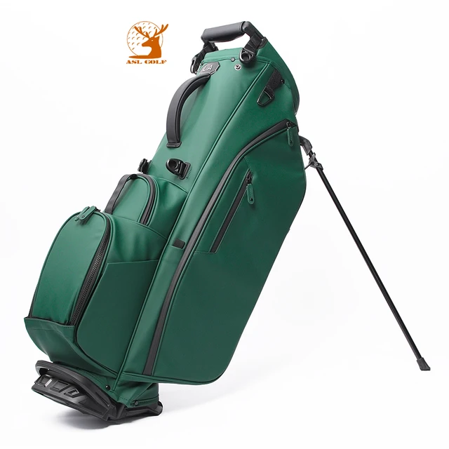 MOQ 1 OEM Custom Logo 6 14 Way Waterproof PU Leather Golf Stand Bag Black Gray Green White Golf Club Bag