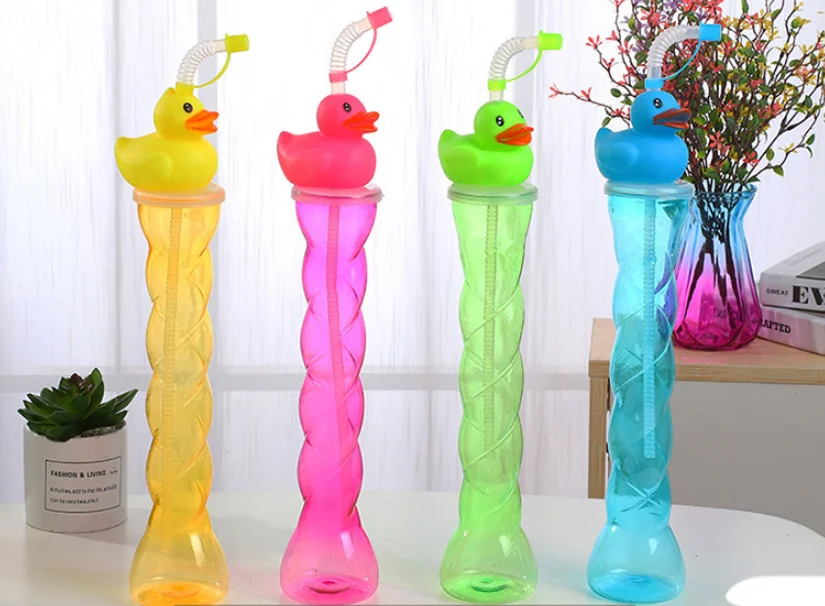 Wholesale Plastic Spiral Yard Cup Slush Yard With Straw Yard Drink Cups