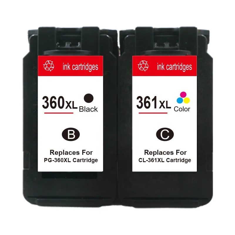 Canon BC-360 360XL　Canon BC-361 361XL BC-360XL BC-361XL BC-360 BC-361 Canon Ink 360 361 Large