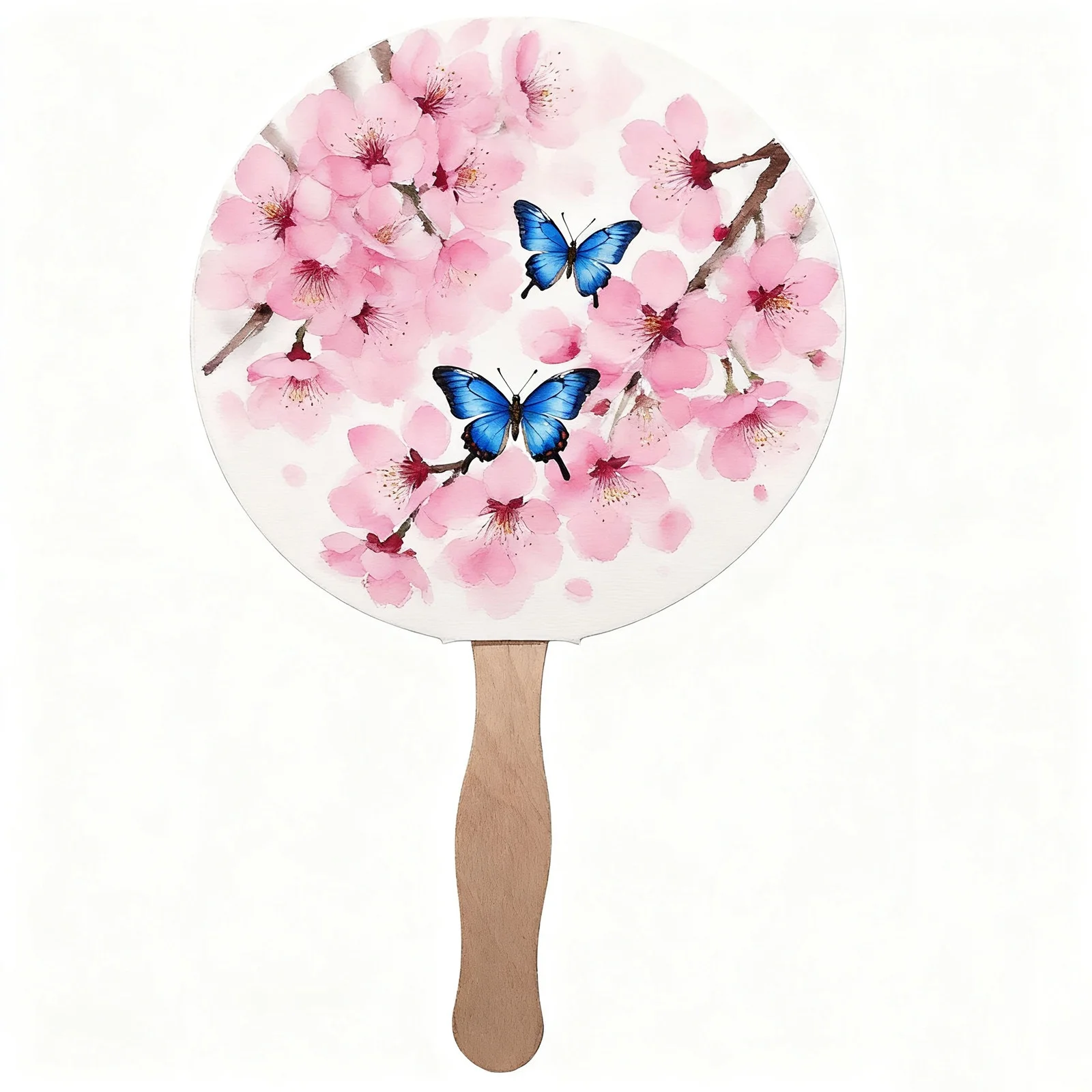 Customized Wooden Handle Advertising Fan for Corporate Promotion & Business Gifts with UV Printing Custom Logo Packaging preview 3