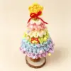 Blue Pink Snow Christmas Tree