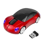 Creative Christmas Gift Mouse 3D Cartoon Mini Car Model Mouse Wireless 2.4G