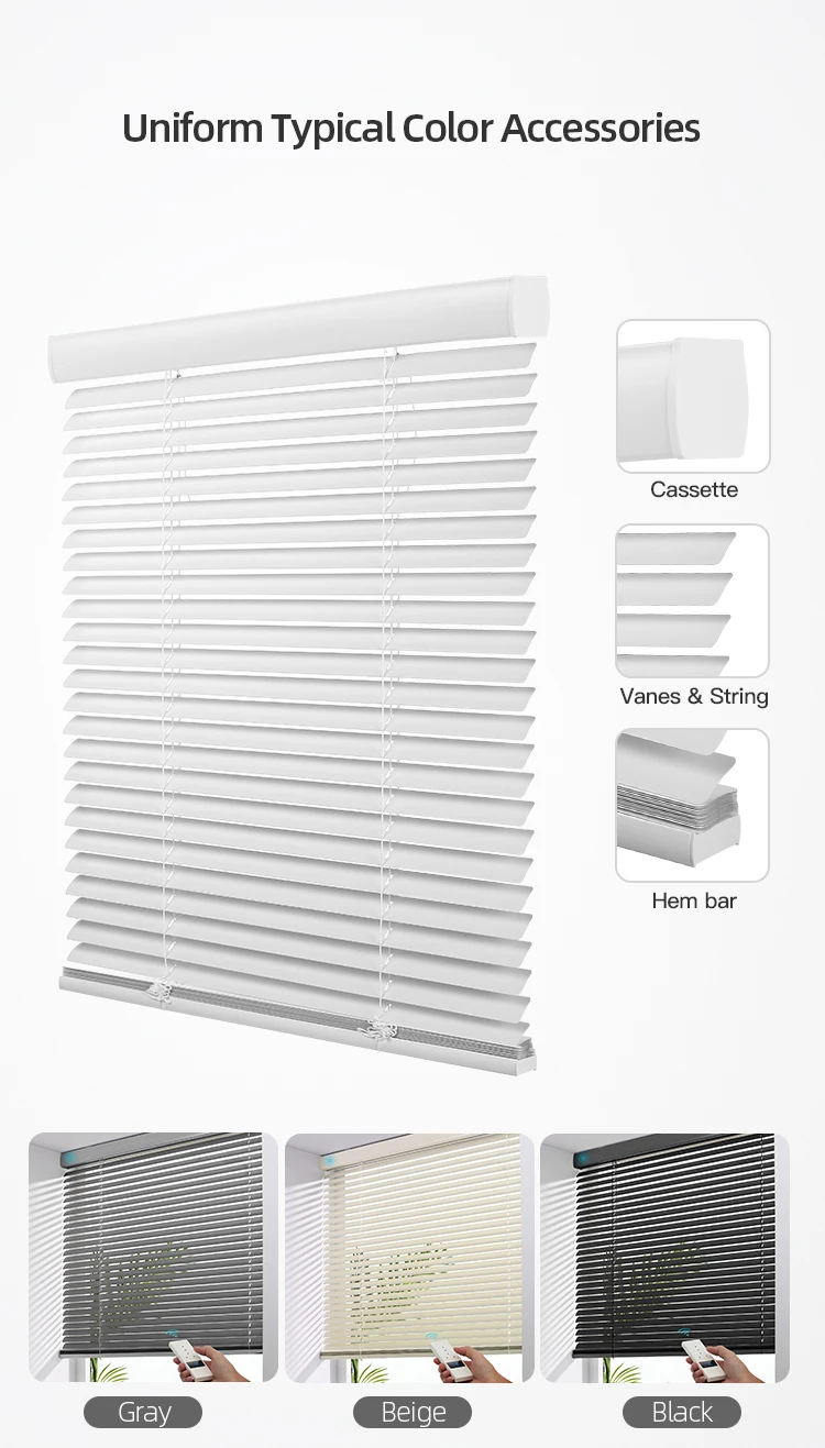 Aluminum Smart Blinds Automatic Window Blinds For Window