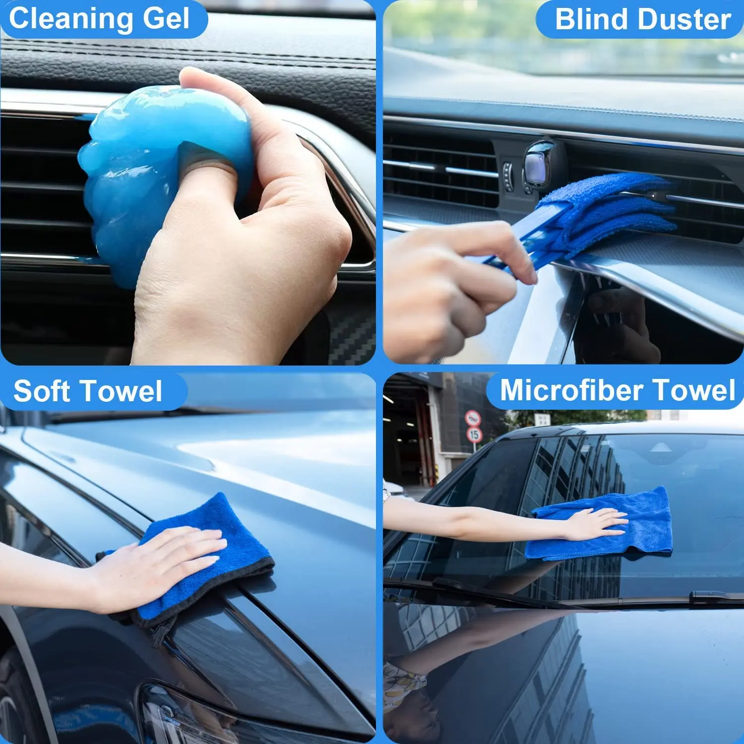 Multifunctional Car Washing Kits Vehicle Clean Products Microfiber