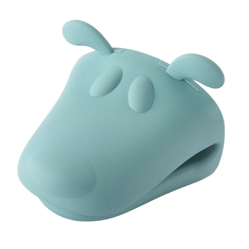 Cute Puppy Silicone Oven Mitts Thickened High Temperature Resistant Kitchen Pot Dish Clip Microwave Oven Ear Clip Design