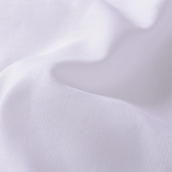 45% Cotton and 55% Plain Dyed French Linen Fabric Technics Interwoven #31421 Yarn 21*14 Density