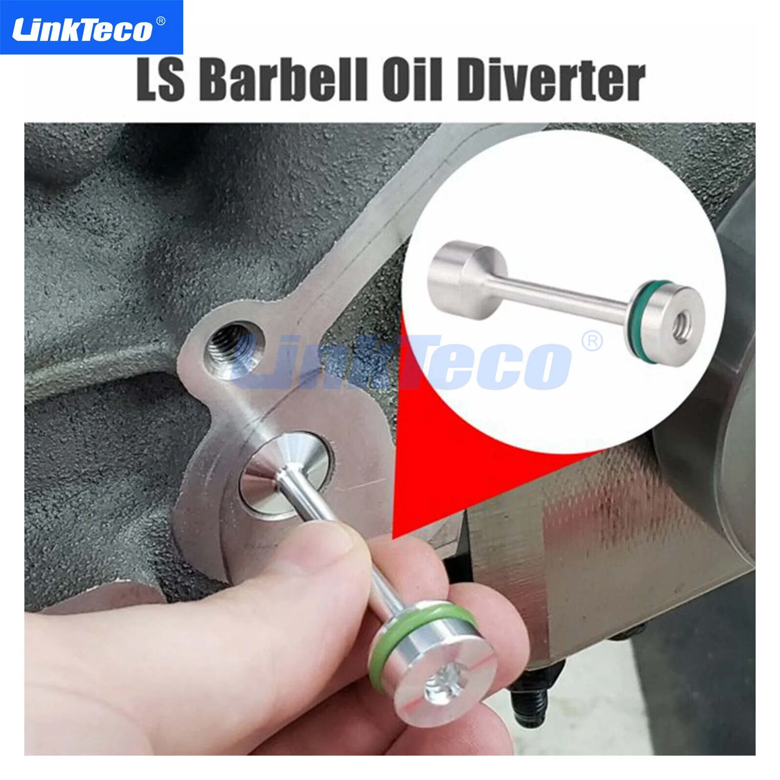 Ls Billet Aluminum Oil Diverter Barbell Metal 4.8 5.3 6.0 Ls1 Ls2 Ls3