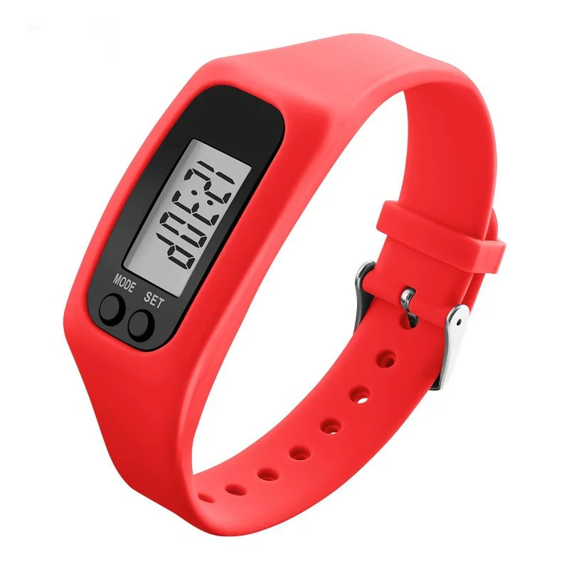 Promotional Waterproof Step Distance Calorie Counter Fitness Tracker Segment Code Screen Wrist Pedometer