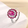 Red corundum3#Ring