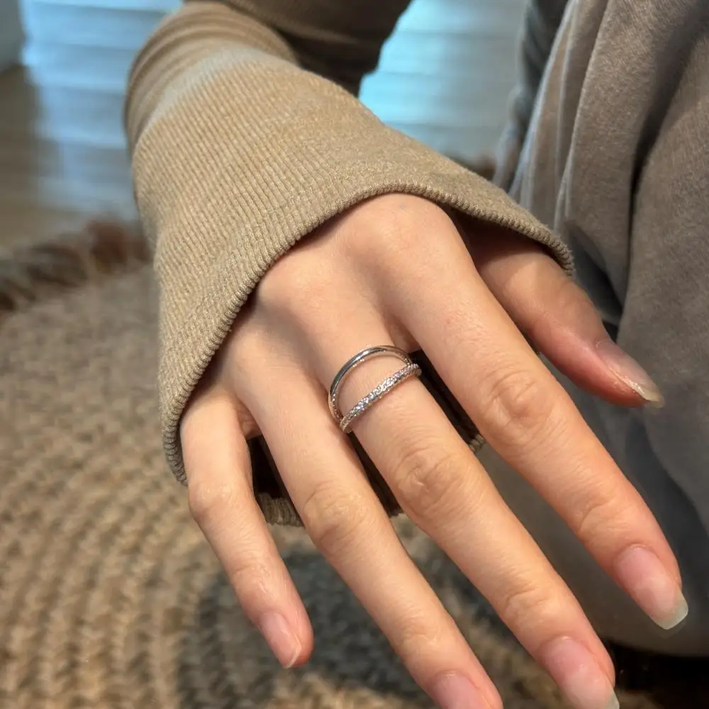 KAKODIY Luxury 14K Gold Plated Double Ring Jewelry Engagement 925 Sterling Silver 5A Zircon Ring detail 7
