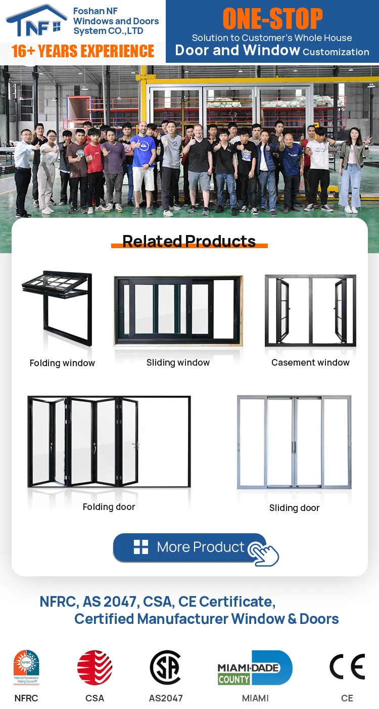 America Canada Standard Exterior Insulated Accordion Folding Door