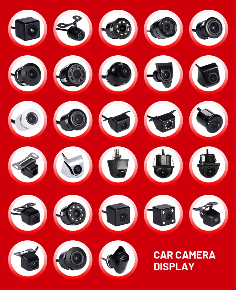 Car Rearview Camera Back 8 Led Round Backup Front Camara De Reversa Ahd